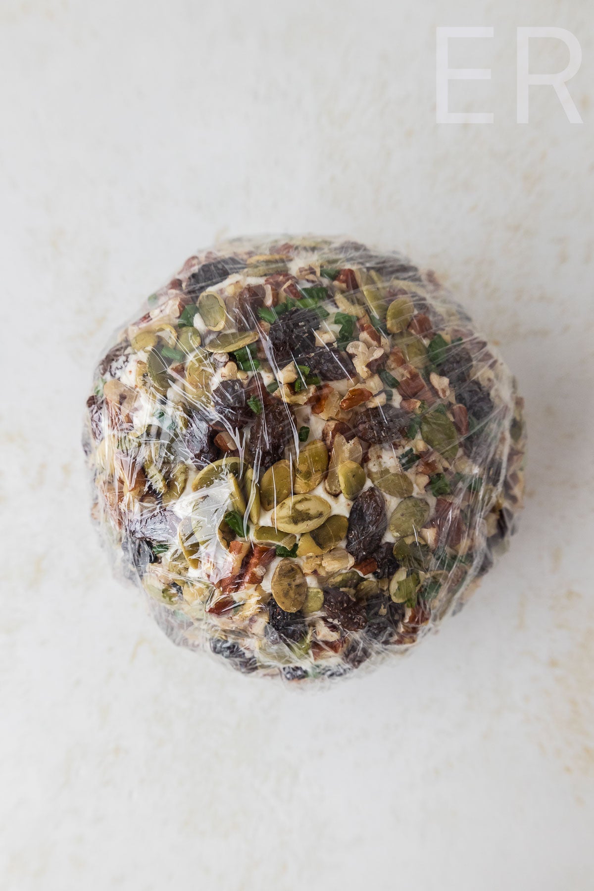 Easy Cheese Ball with Raisins & Pecans