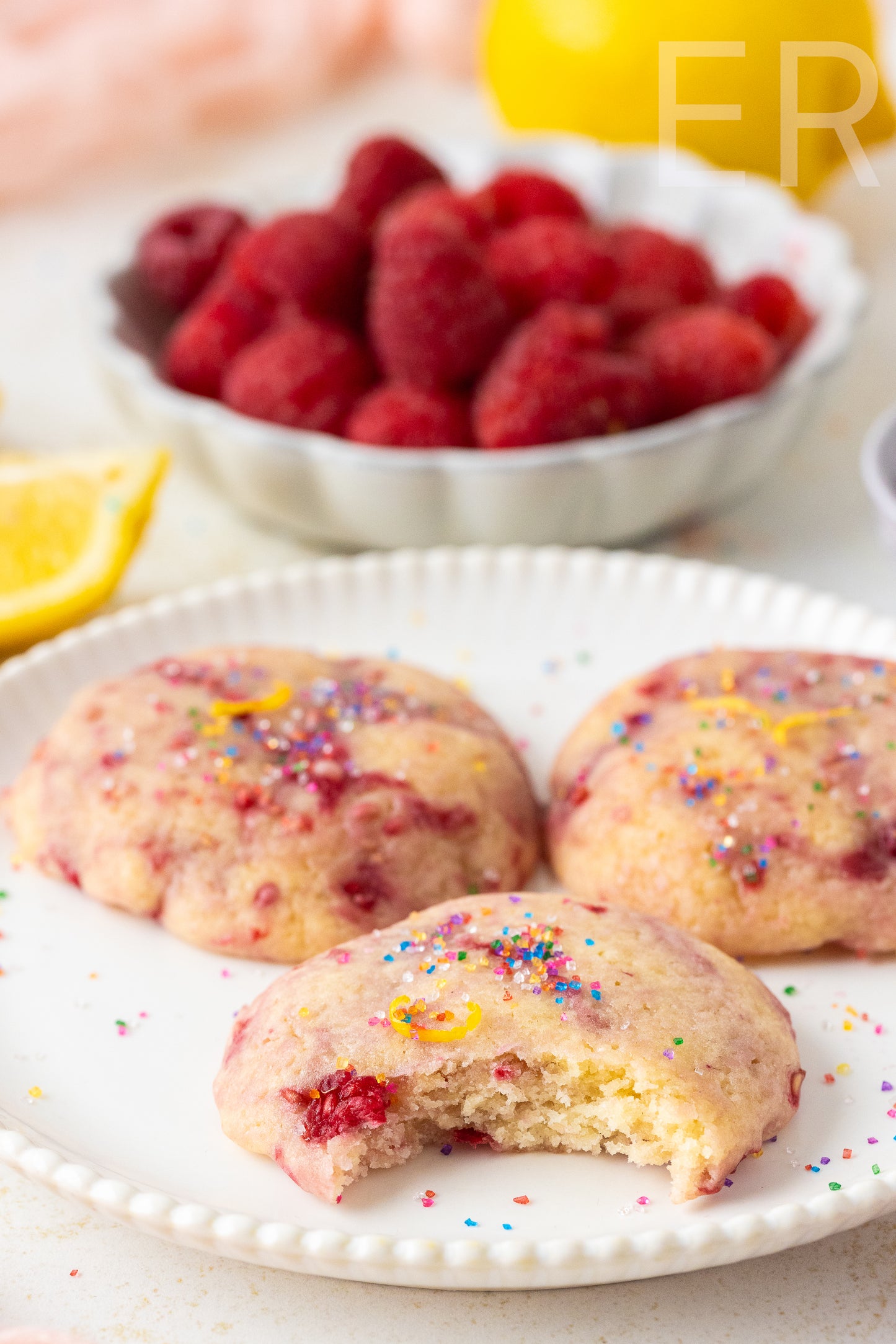 π Lemon Raspberry Cookies