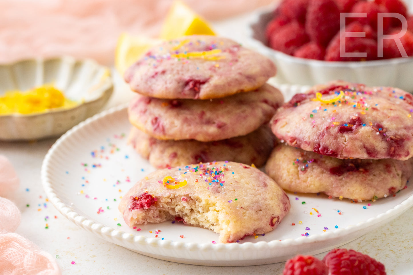 π Lemon Raspberry Cookies
