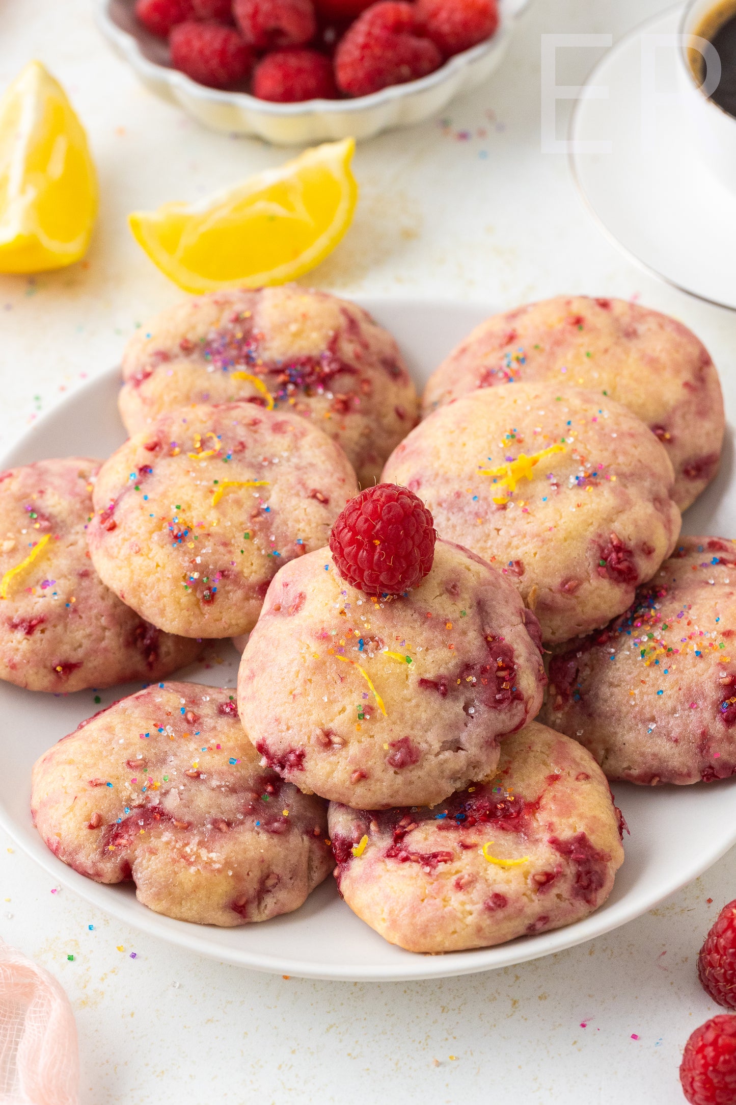 π Lemon Raspberry Cookies