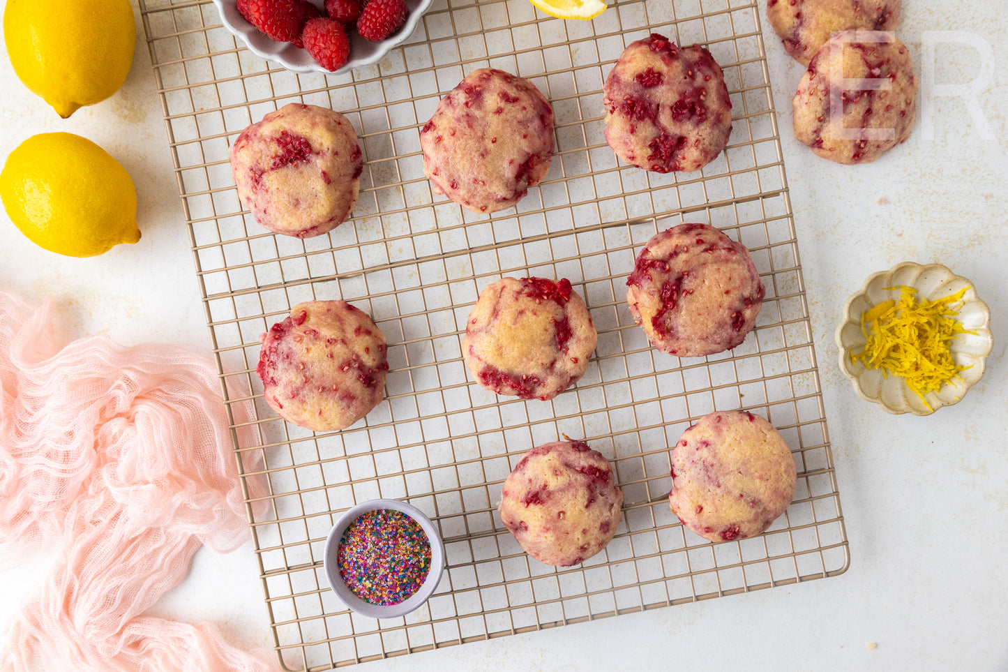 π Lemon Raspberry Cookies