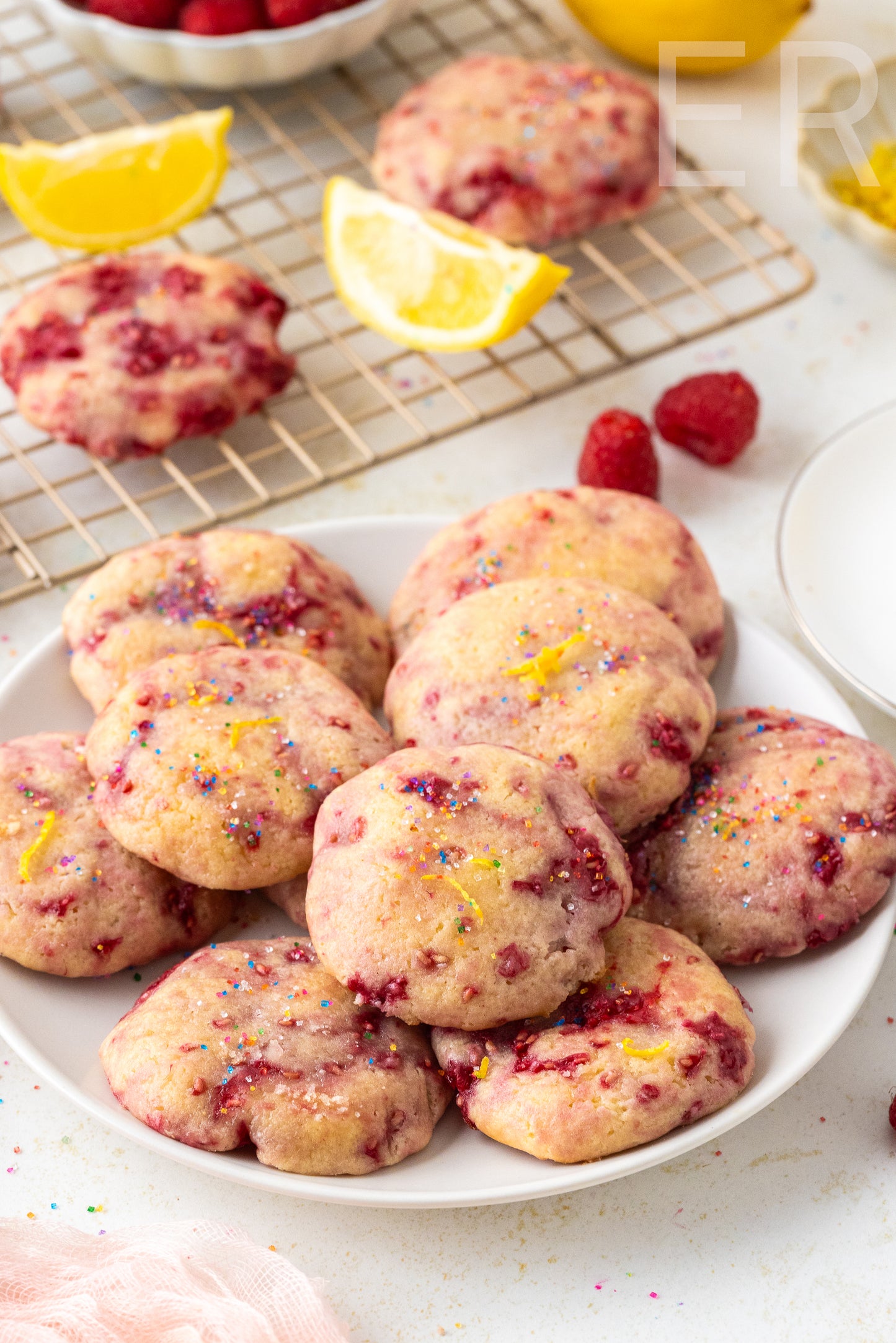 π Lemon Raspberry Cookies