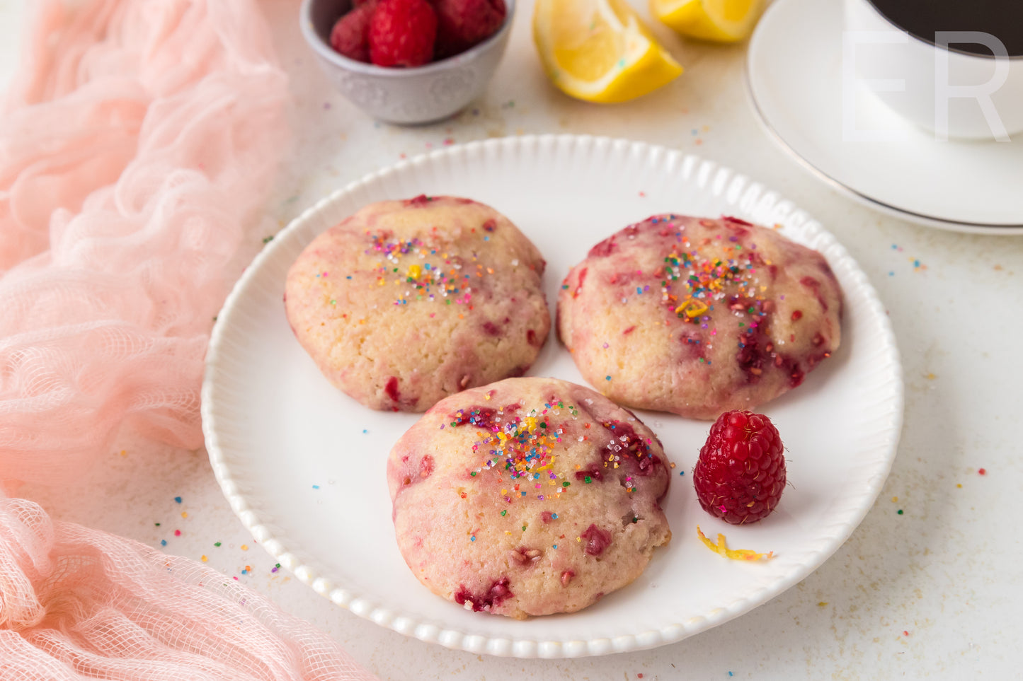 π Lemon Raspberry Cookies