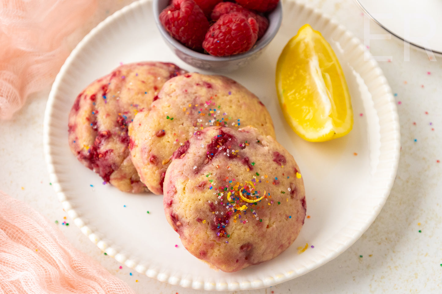 π Lemon Raspberry Cookies