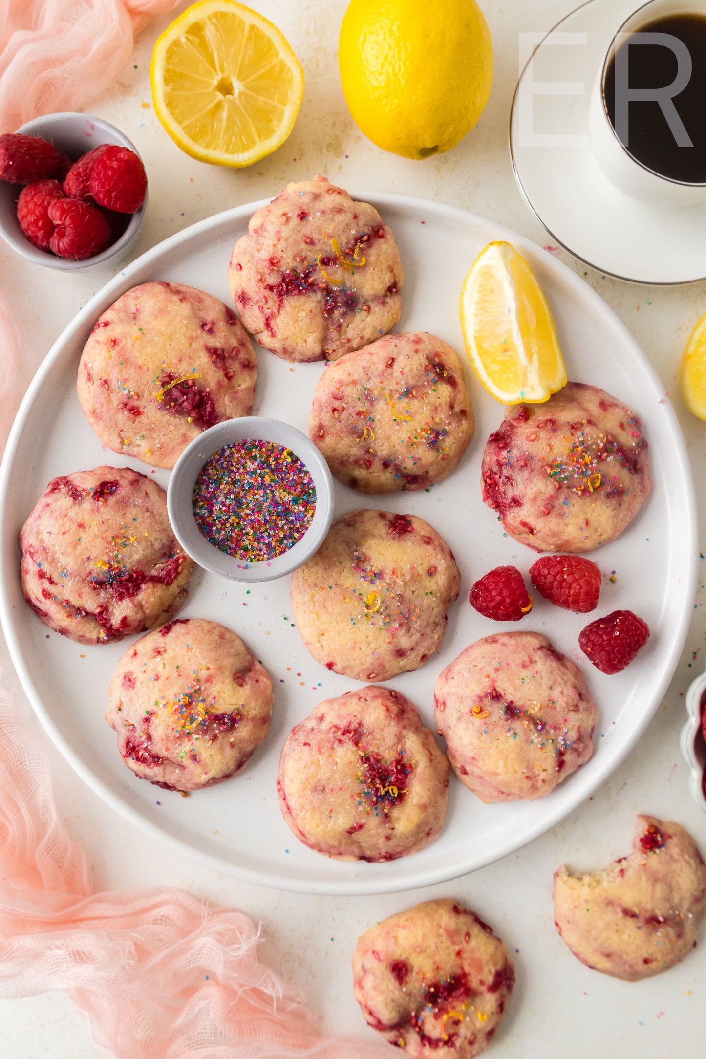 π Lemon Raspberry Cookies