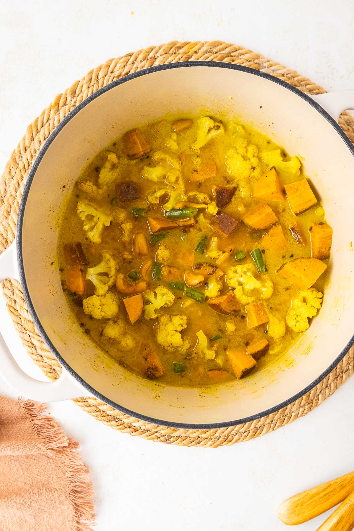Sweet Potato, Cauliflower, and Green Bean Curry π