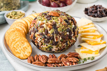 Easy Cheese Ball with Raisins & Pecans