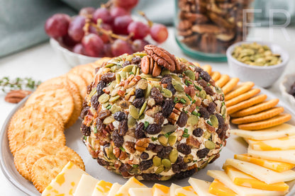Easy Cheese Ball with Raisins & Pecans