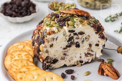 Easy Cheese Ball with Raisins & Pecans