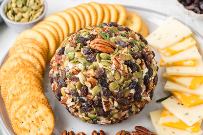 Easy Cheese Ball with Raisins & Pecans