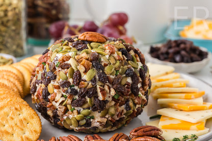 Easy Cheese Ball with Raisins & Pecans