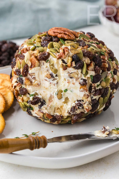 Easy Cheese Ball with Raisins & Pecans