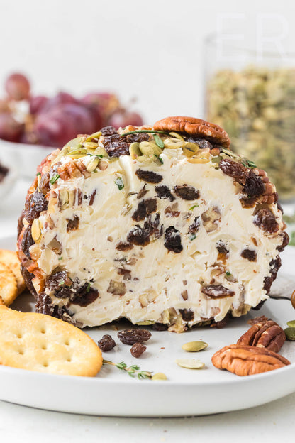 Easy Cheese Ball with Raisins & Pecans