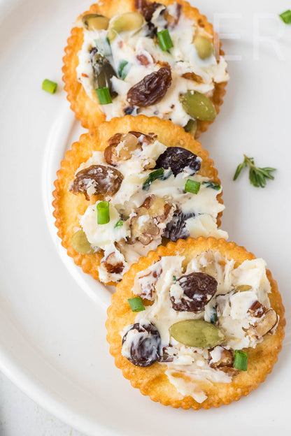 Easy Cheese Ball with Raisins & Pecans