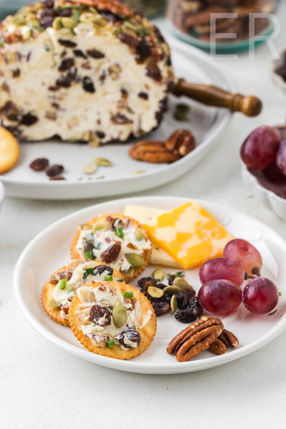 Easy Cheese Ball with Raisins & Pecans