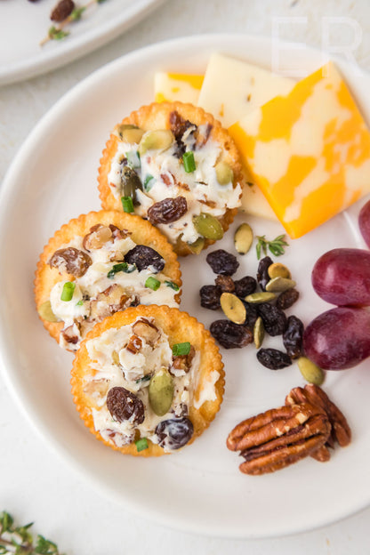 Easy Cheese Ball with Raisins & Pecans