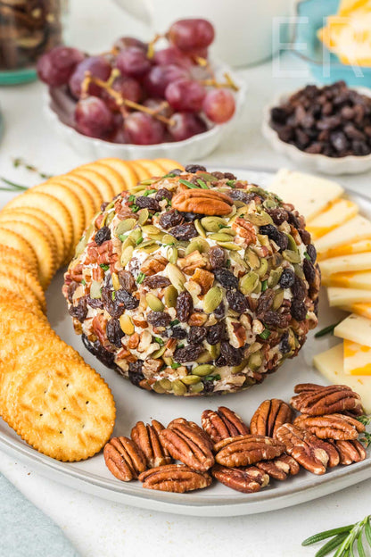 Easy Cheese Ball with Raisins & Pecans