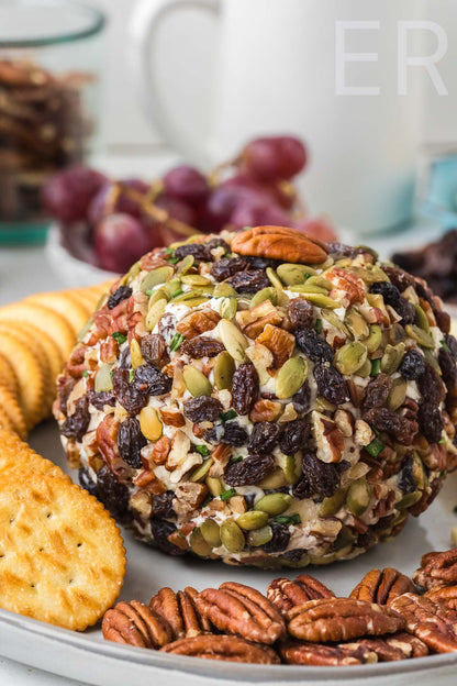 Easy Cheese Ball with Raisins & Pecans