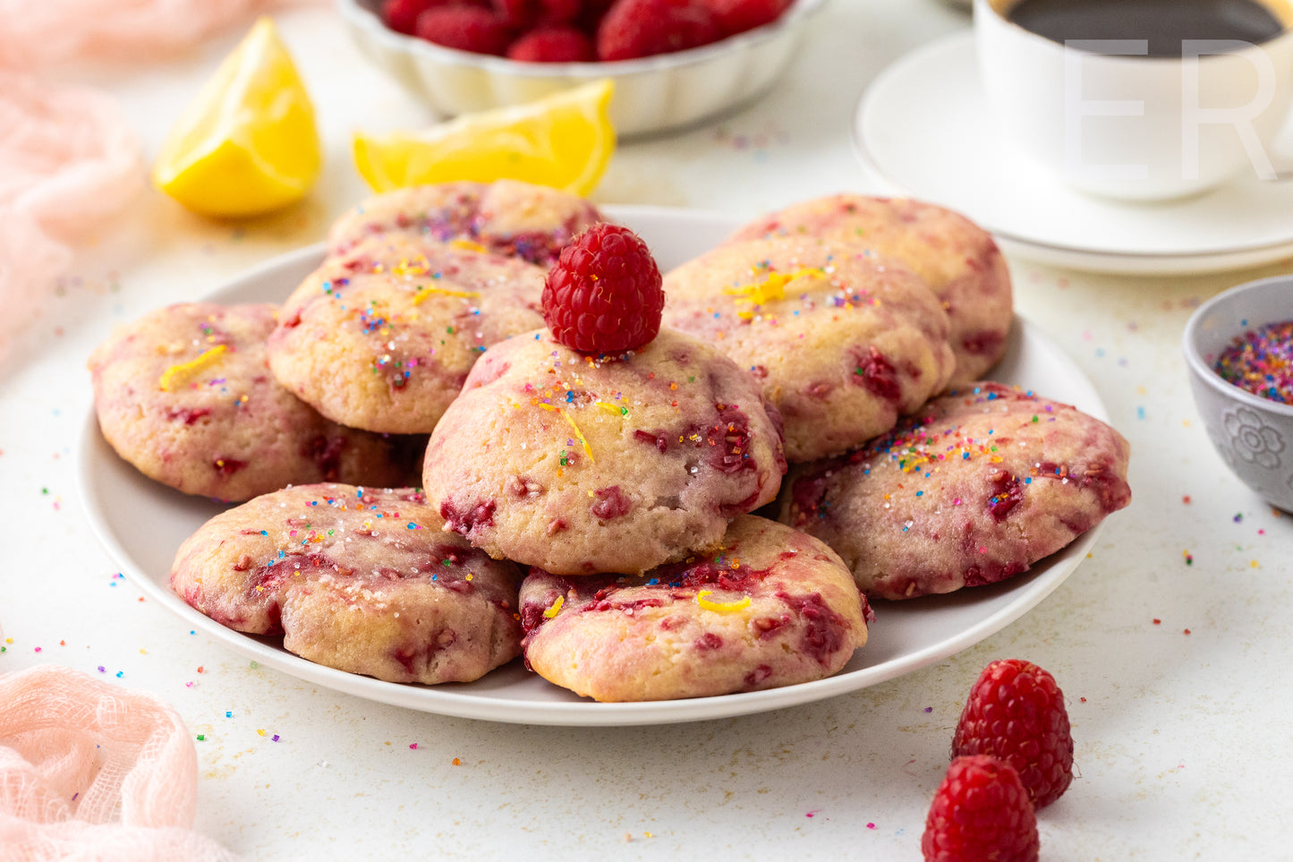 🍋 Lemon Raspberry Cookies