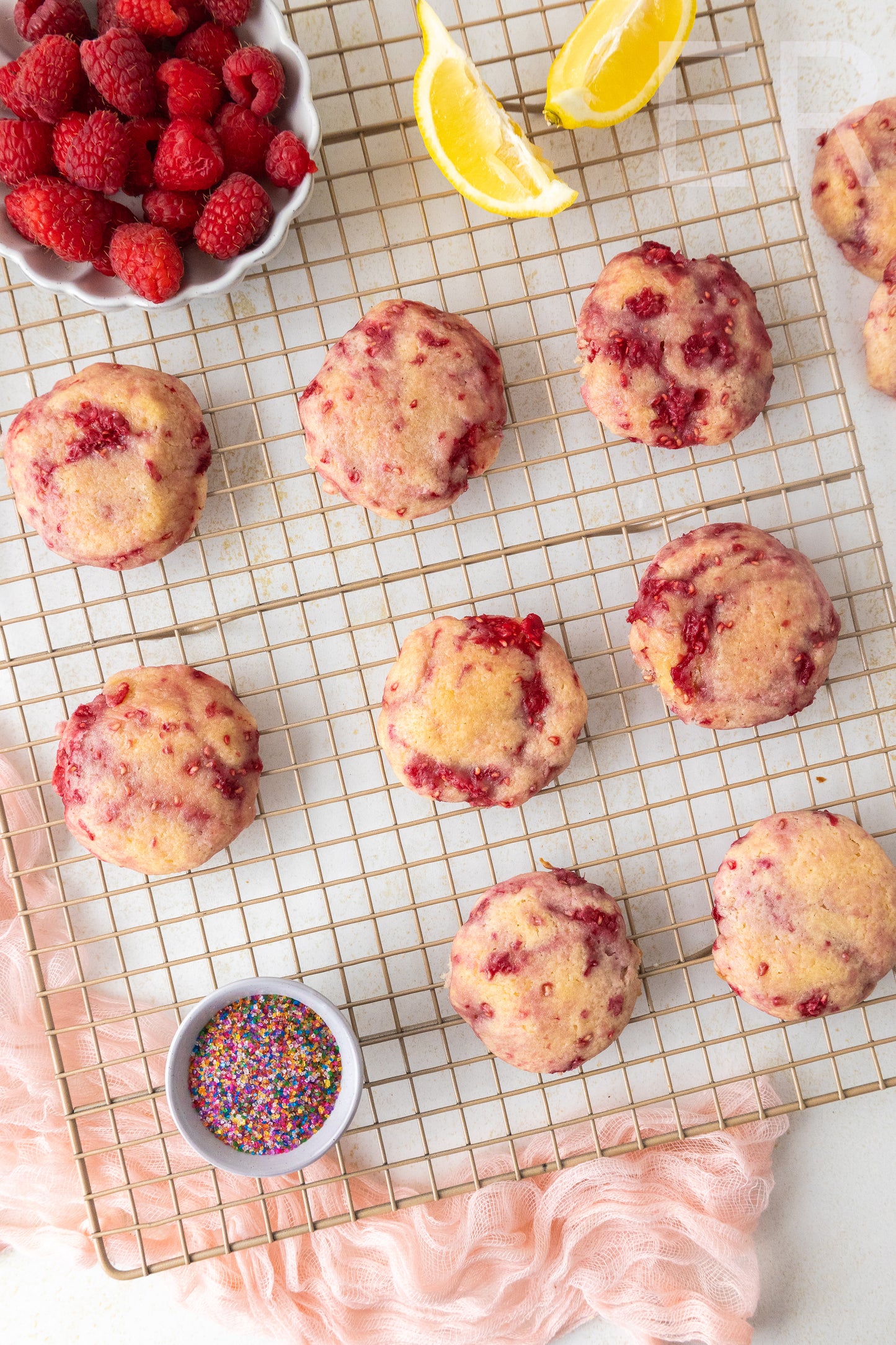 🍋 Lemon Raspberry Cookies