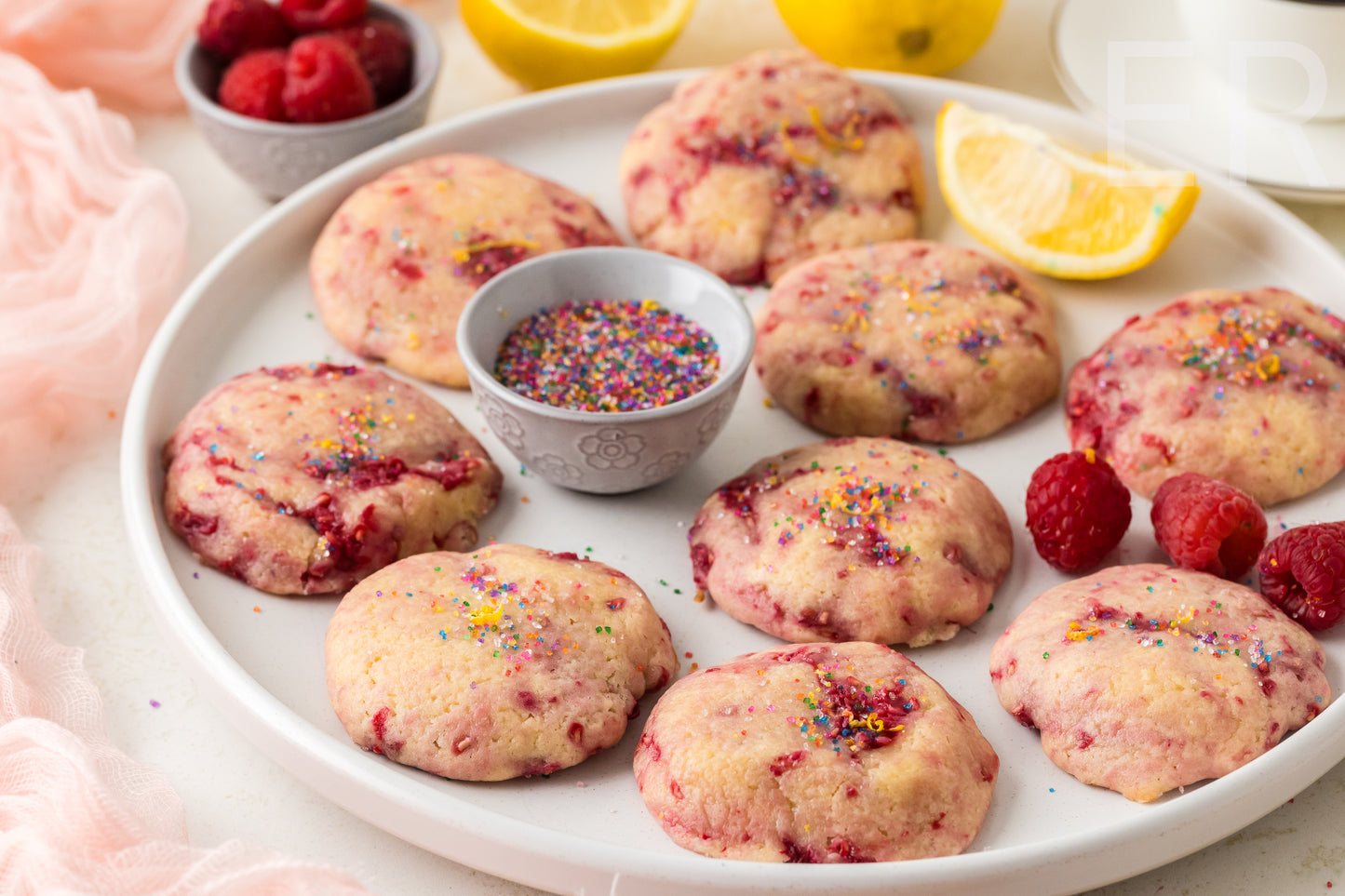 🍋 Lemon Raspberry Cookies