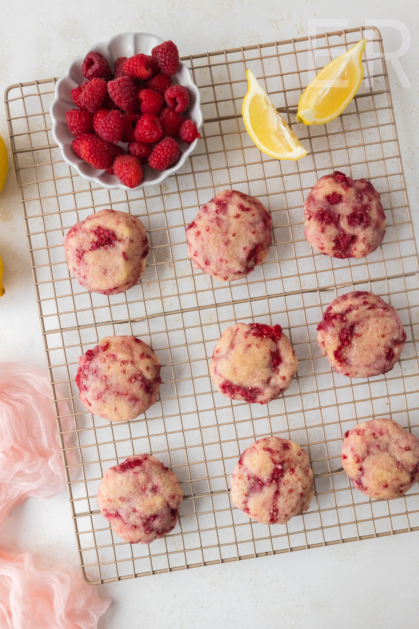 🍋 Lemon Raspberry Cookies