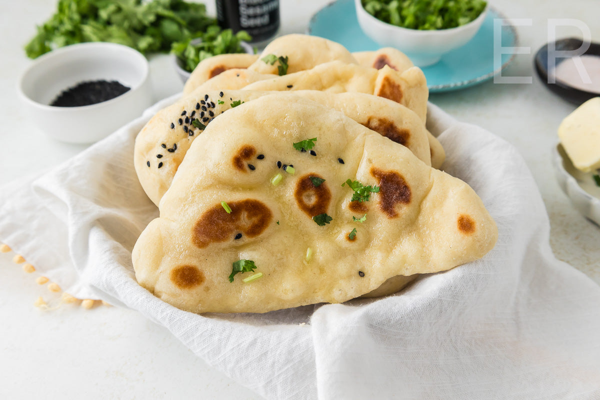 Easy Homemade Black Sesame Naan 🫓